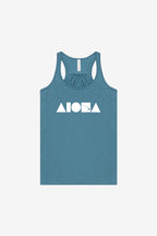 ISLAND SHAPES Heather Teal Racerback Tank