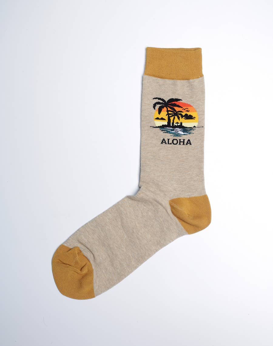 ALOHA ISLAND Men's Crew Socks