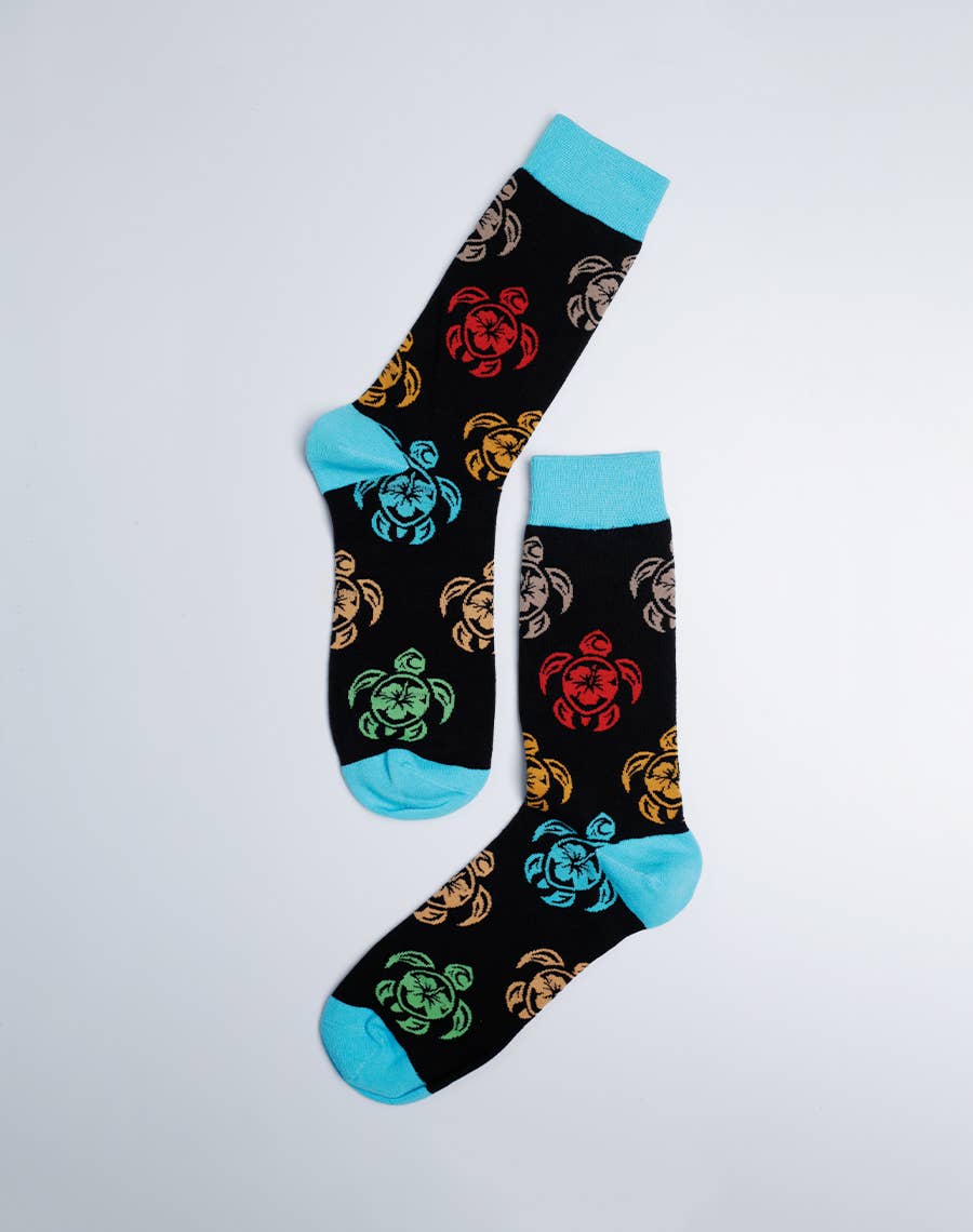 TRIBAL TURTLE Men's Crew Socks