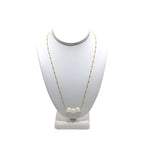 3 WHITE EDISON Pearl 20" 14K Gold Fill Necklace