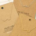 NALU Wave Pendant Plated Necklace