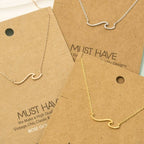 NALU Wave Pendant Plated Necklace