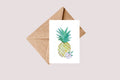 ALOHA PINEAPPLE Blank Watercolor Greeting Card | Sierra Rehrer Designs