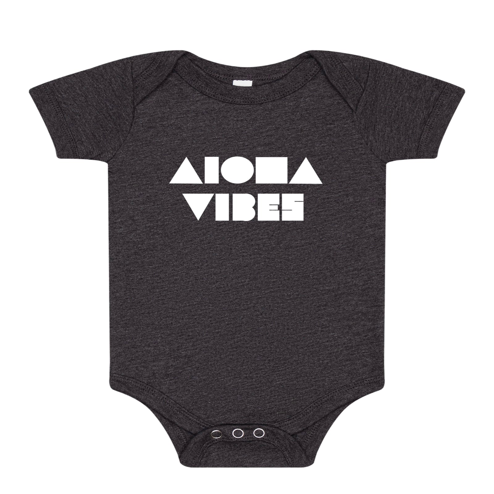 ALOHA VIBES Black Tri-blend Onesie