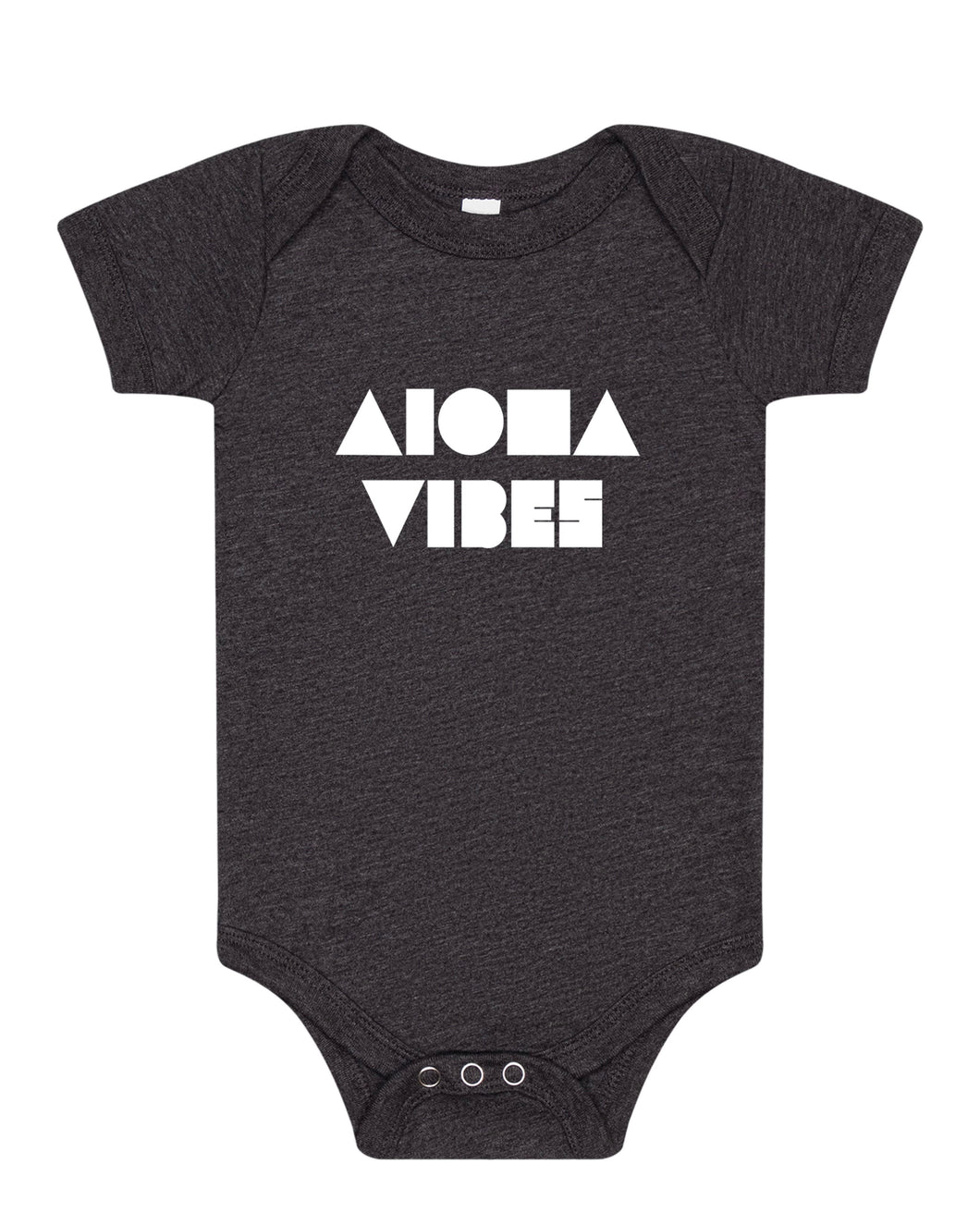 ALOHA VIBES Black Triblend Onesie