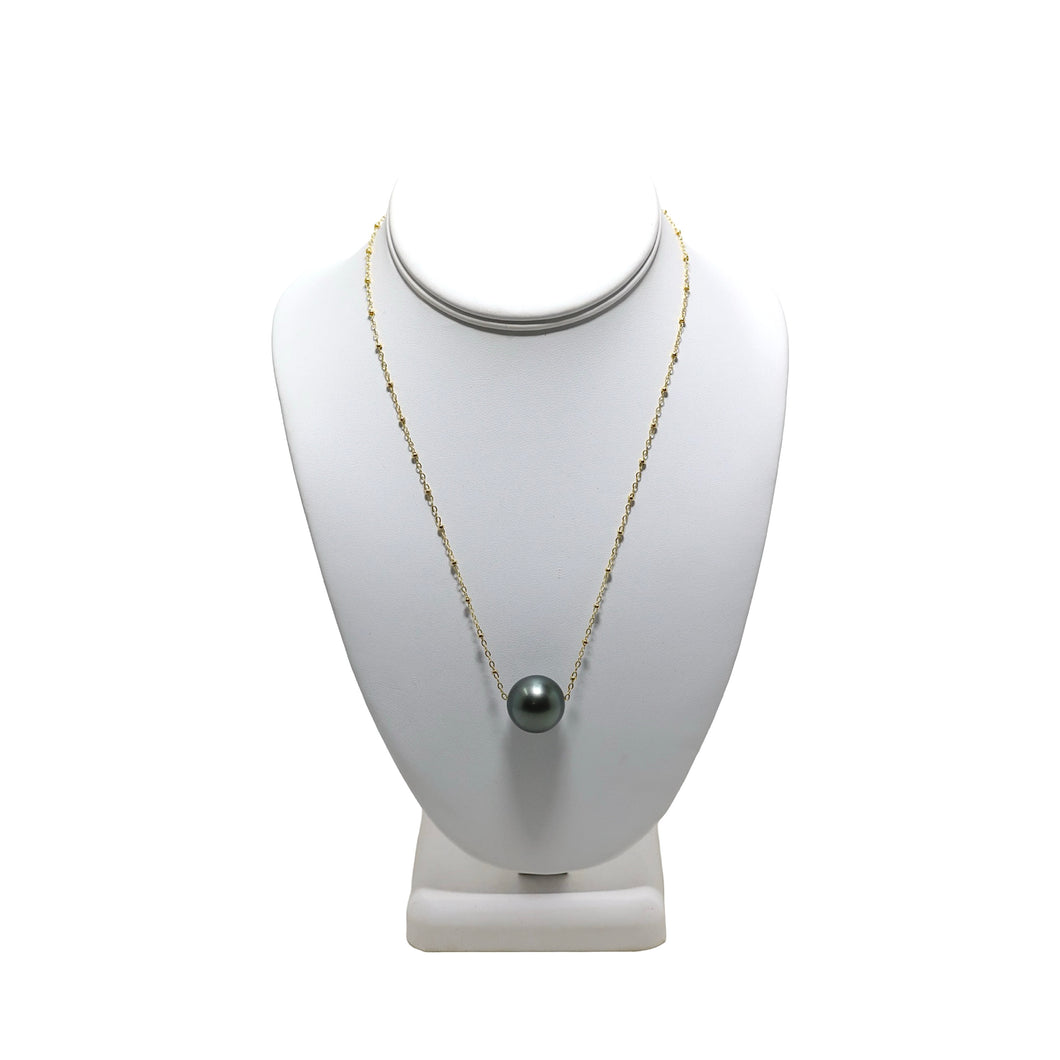 Single Dark Grey Tahitian Pearl 17