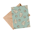 BLUE MONSTERA Greeting Card