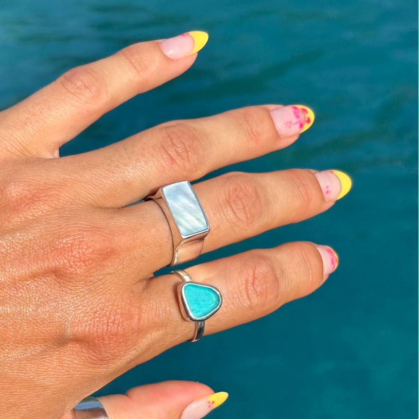 SAVANNAH Handmade Mother of Pearl Ring