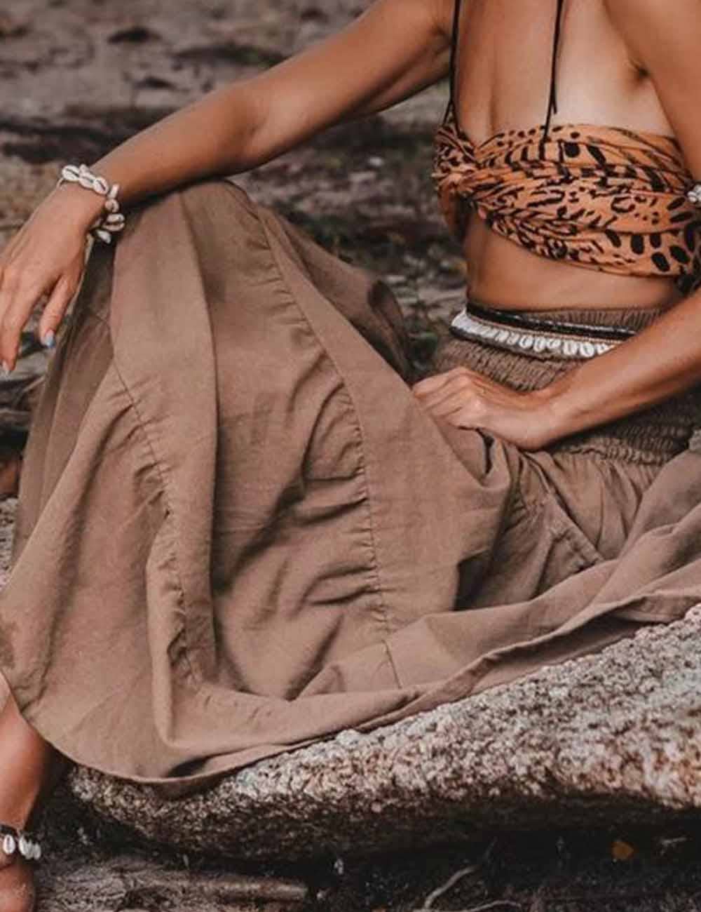 COCO Brown Maxi Skirt