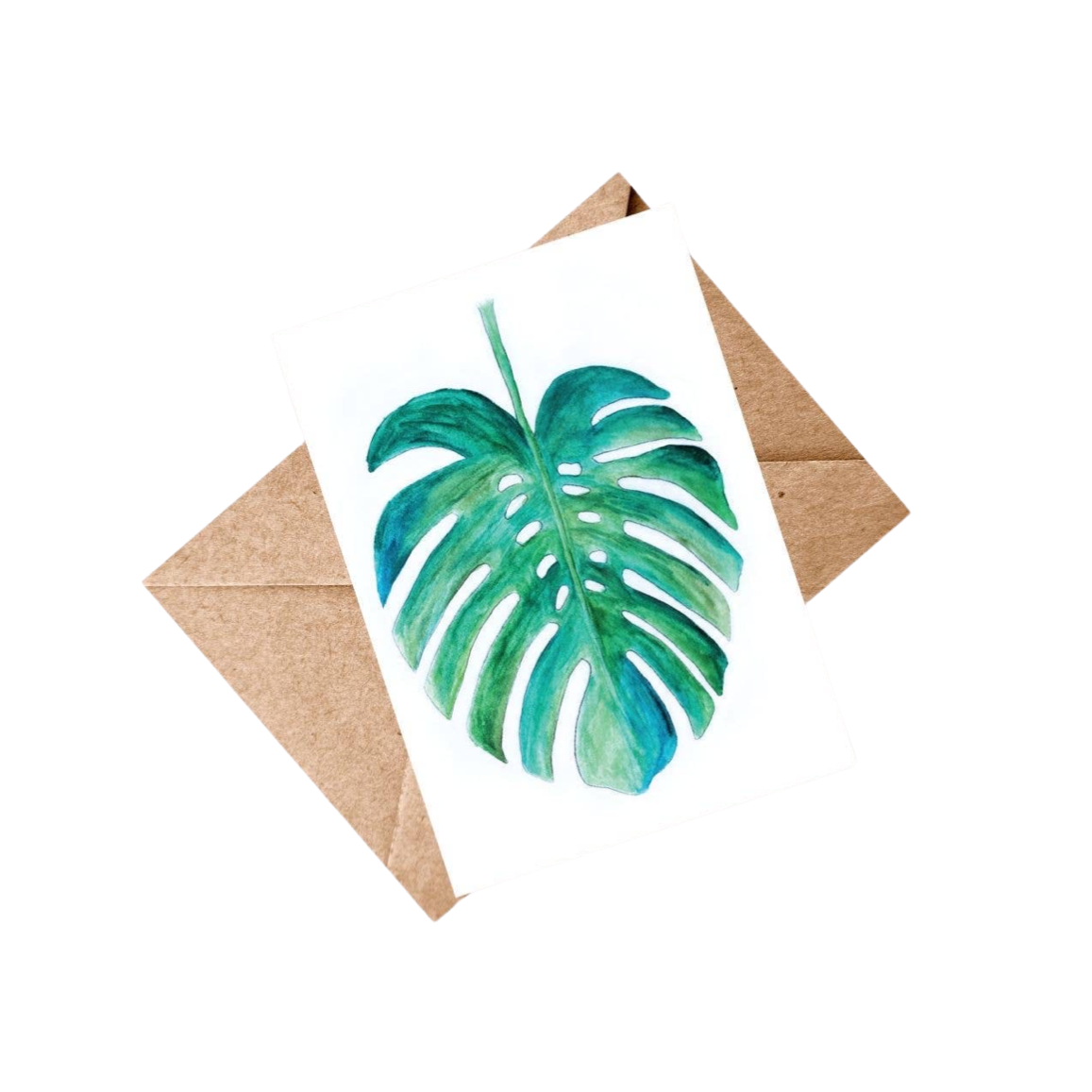 WATERCOLOR MONSTERA Greeting Card