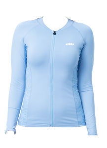 BERMUDA Sky UPF50 Zip Front Rashguard