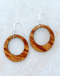 APO Koa Wood Silver Earrings