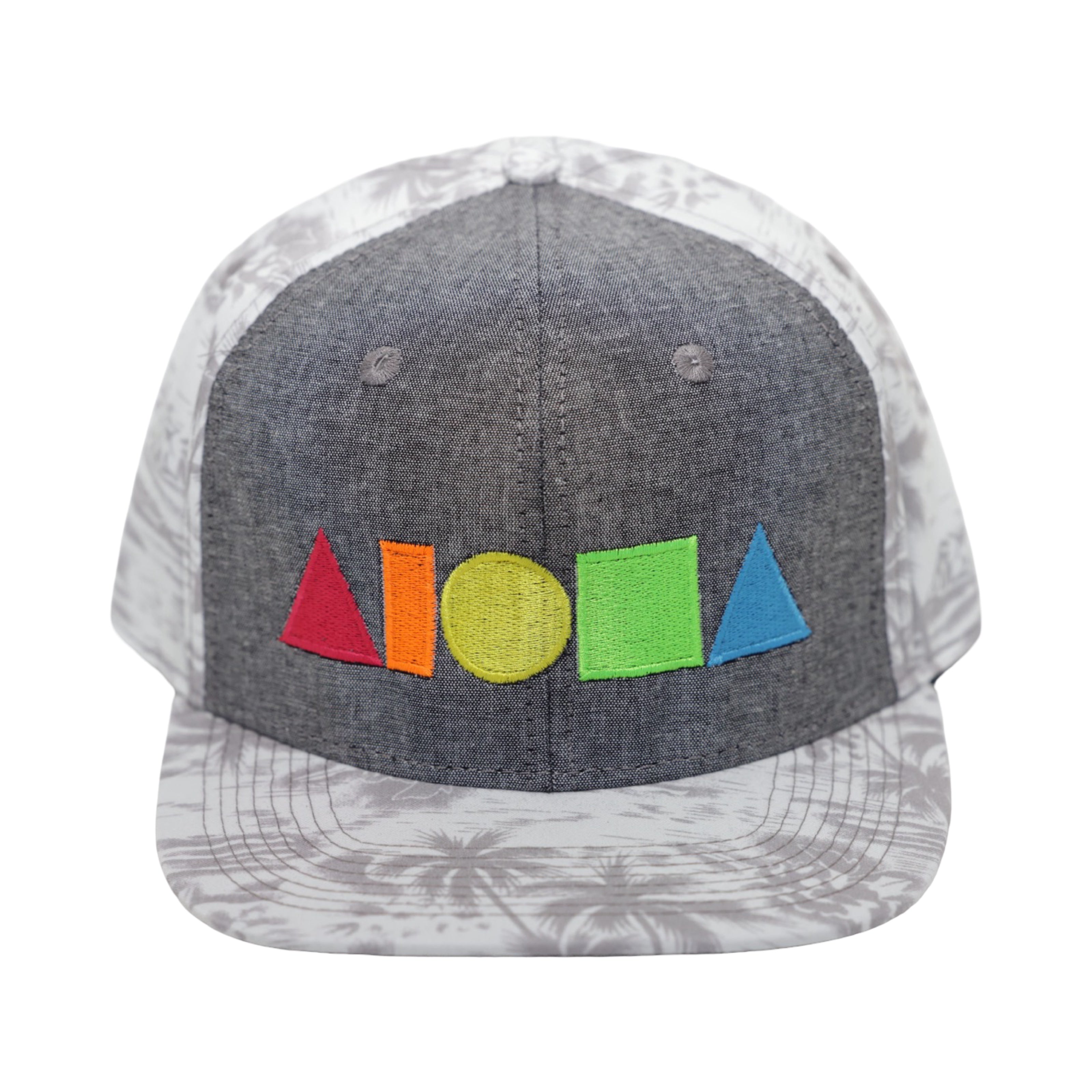 RAINBOW Grey Palms Adult Snapback