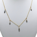 5 GREY TAHITIAN KESHI Pearl 17" 14K Gold Fill Necklace