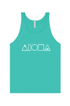 MAUKA TO MAKAI Teal Unisex Tank