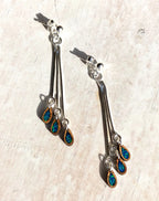 LĀʻAU HIHI Koa Wood/Opal Silver Earrings