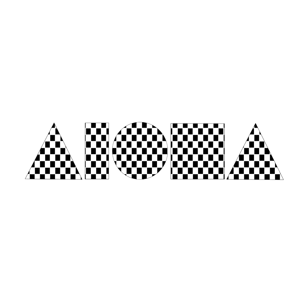 CHECKERS Aloha Shapes Vinyl Decal Sticker