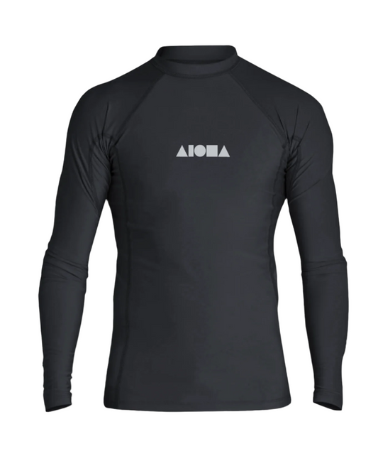 ENCORE Black Unisex UPF50 Long Sleeve Rash Guard