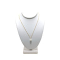 Single White Edison Pearl 19" Gold Necklace