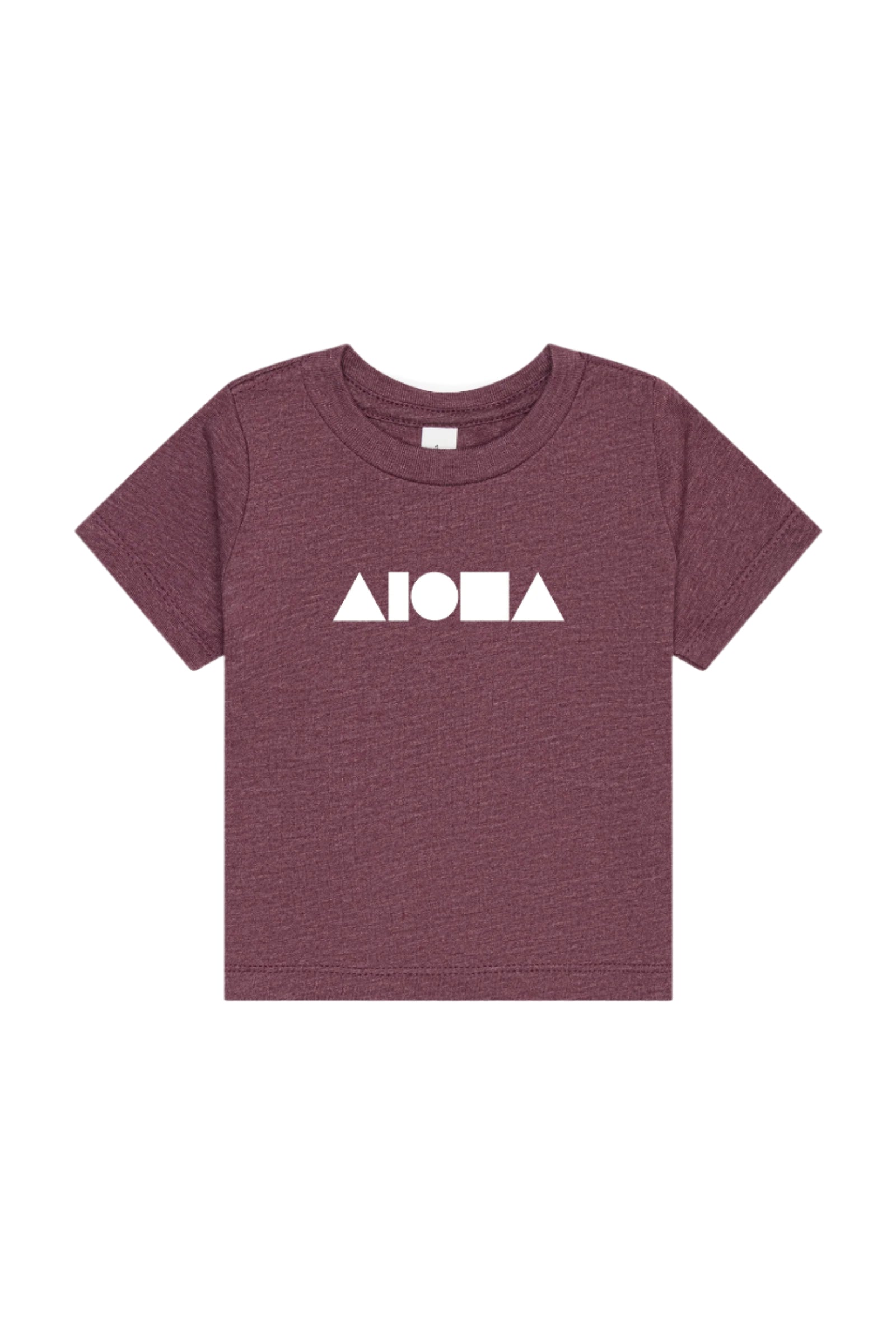 ALOHA SHAPES Heather Maroon Baby Tee