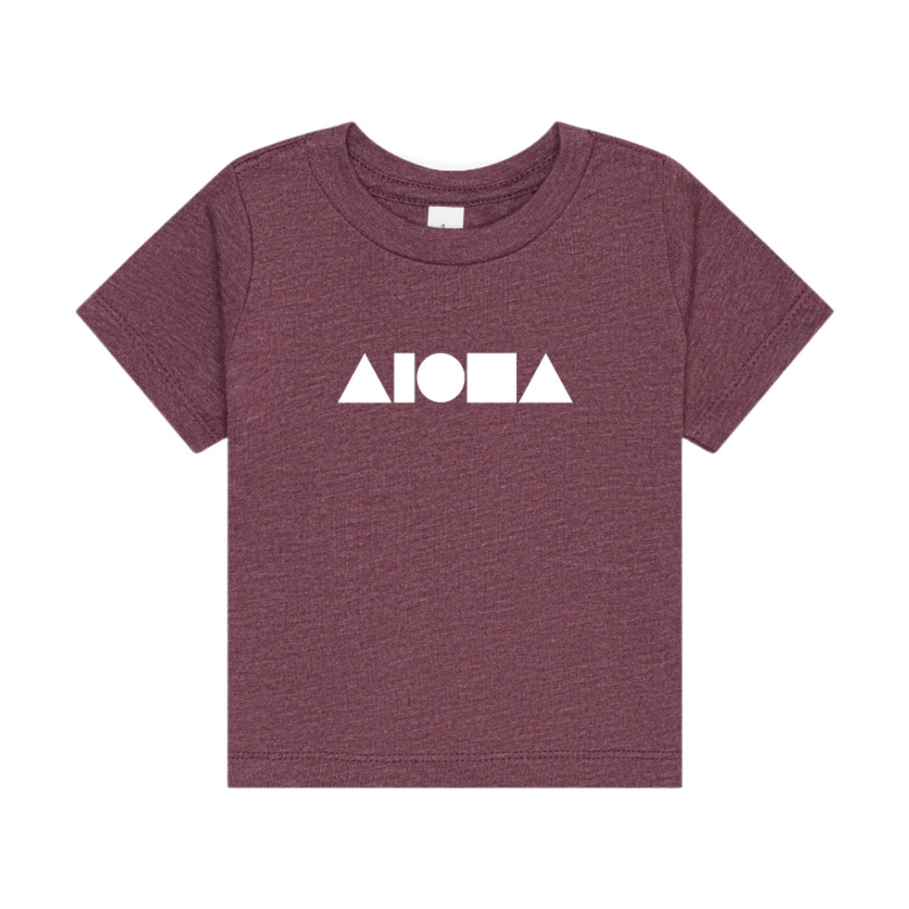 ALOHA SHAPES Heather Maroon Baby Tee