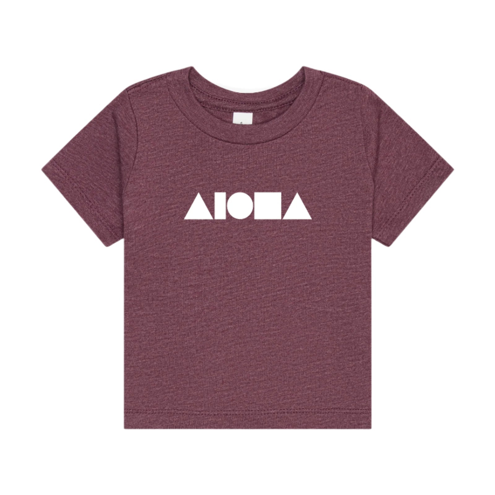 ALOHA SHAPES Heather Maroon Baby Tee