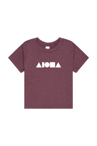 ALOHA SHAPES Heather Maroon Baby Tee