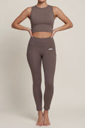 ERICA Heather Brown Athletic Leggings