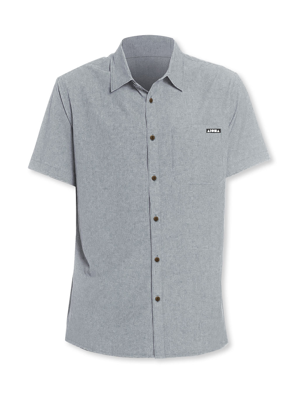 HORIZON Grey Short Sleeve Aloha Shirt