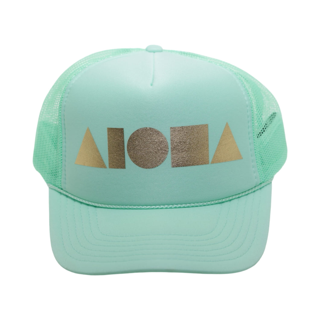 SEAFOAM/GOLD Adult Trucker