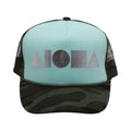 SEAFOAM/CAMO/SILVER Adult Trucker Hat