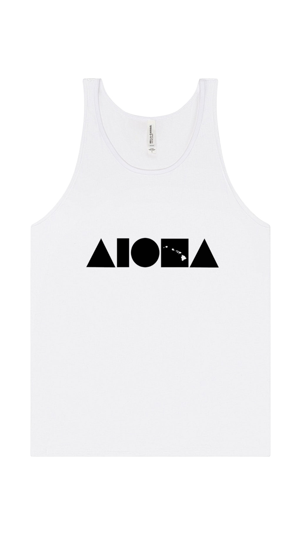 ISLAND SHAPES White Unisex Tank