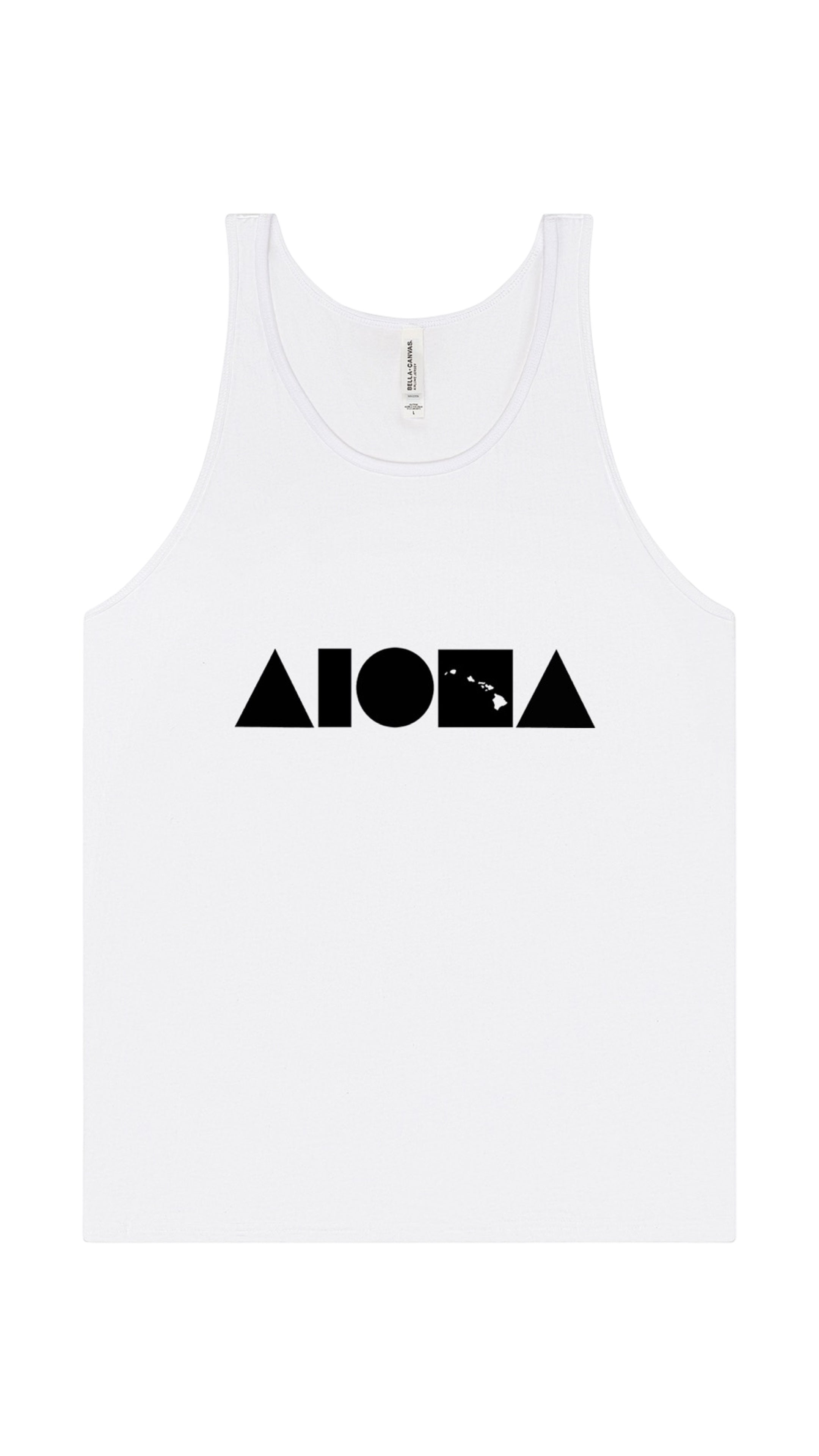 ISLAND SHAPES White Unisex Tank