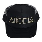 MAUKA TO MAKAI Black/Gold Adult Trucker