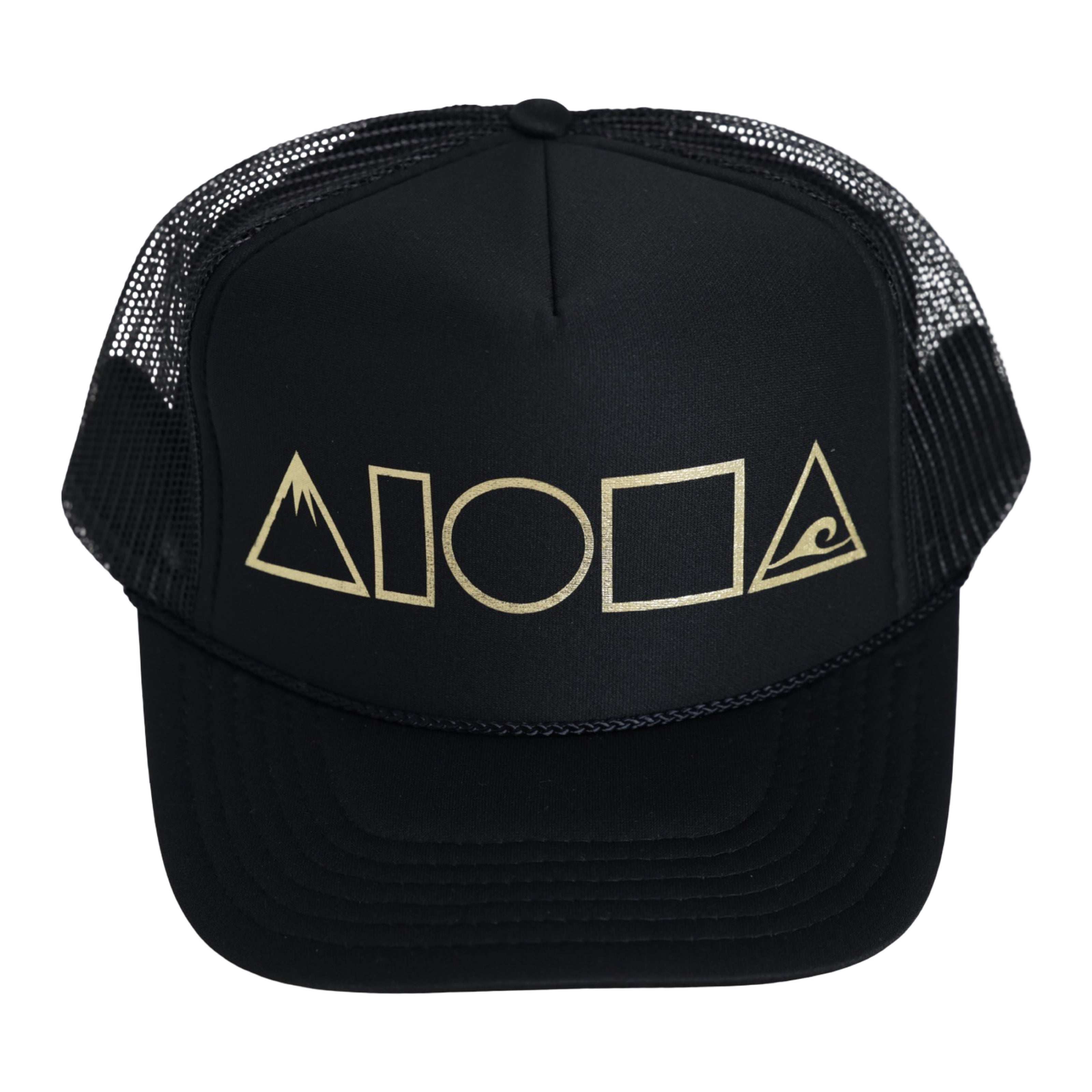 MAUKA TO MAKAI Black/Gold Adult Trucker