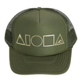 MAUKA TO MAKAI Army Green/Gold Adult Trucker