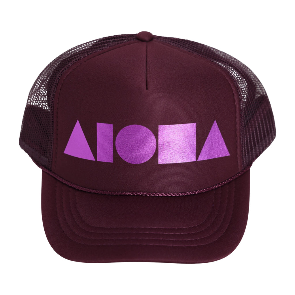 MAROON/PINK Youth Trucker