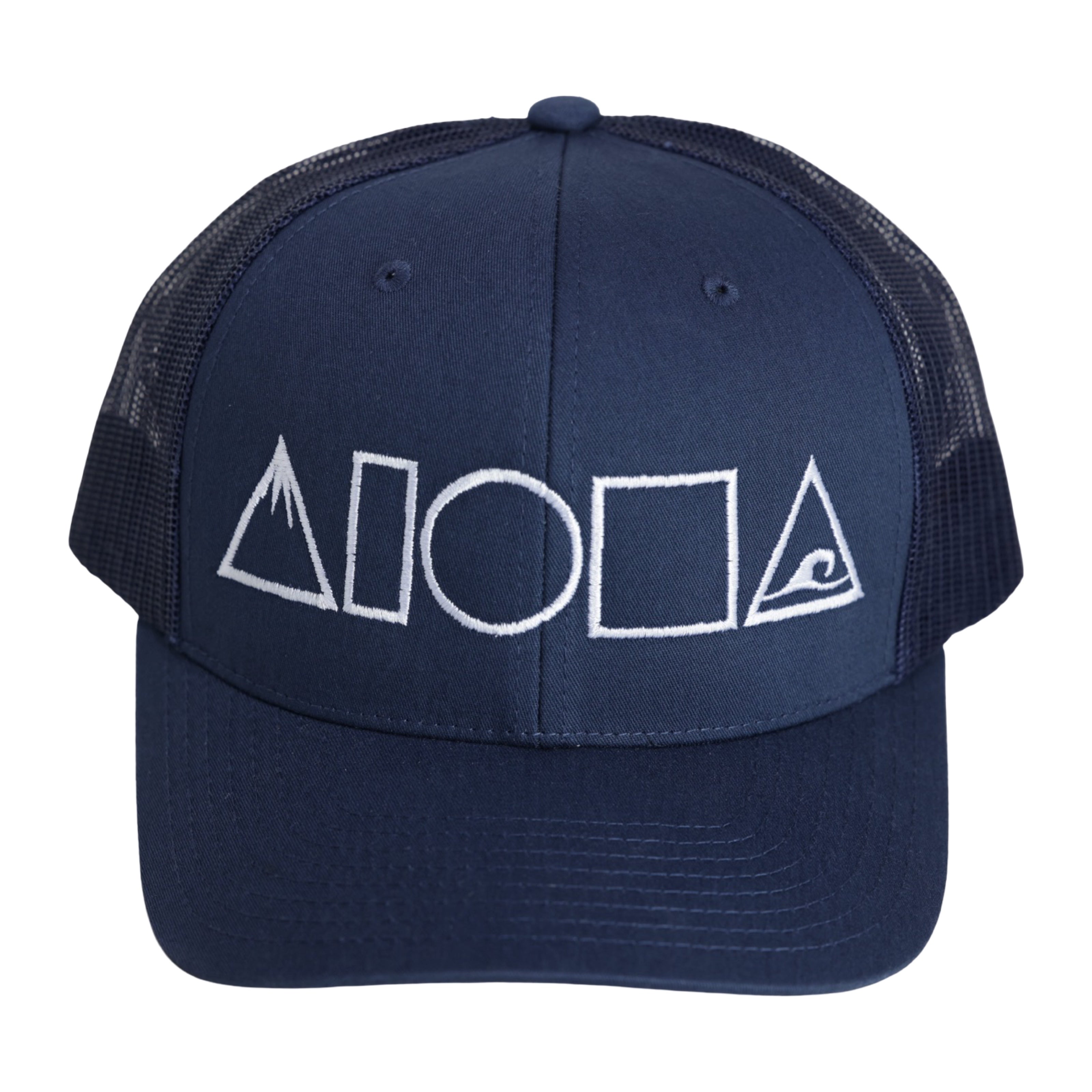 MAUKA TO MAKAI Navy Curved Bill Adult Snapback