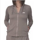 CABANA DAZE Heather Brown Hooded UPF50 Zip Up