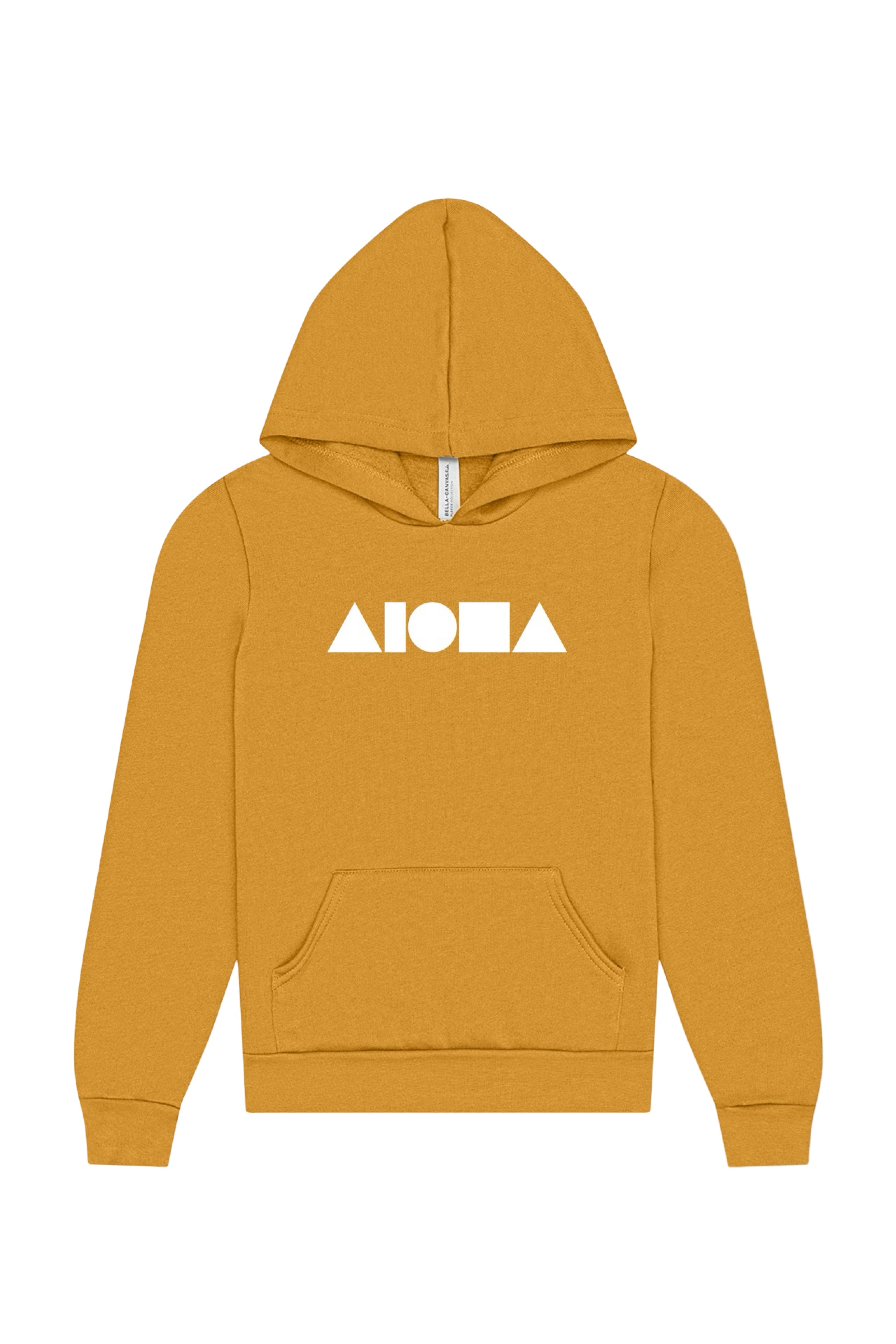 ALOHA SHAPES Heather Mustard Youth Pullover Fleece Hoodie