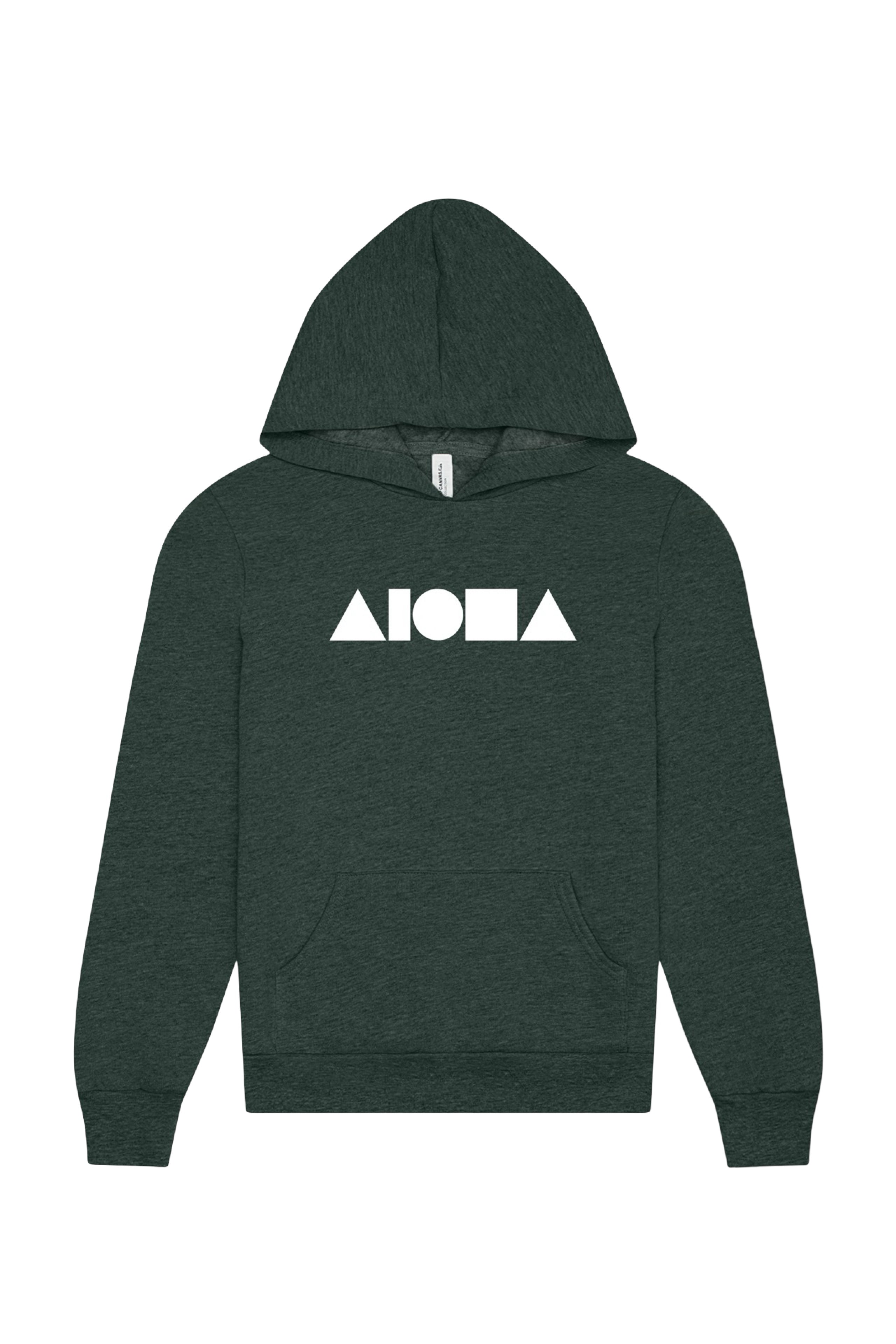 ALOHA SHAPES Heather Forest Youth Pullover Fleece Hoodie