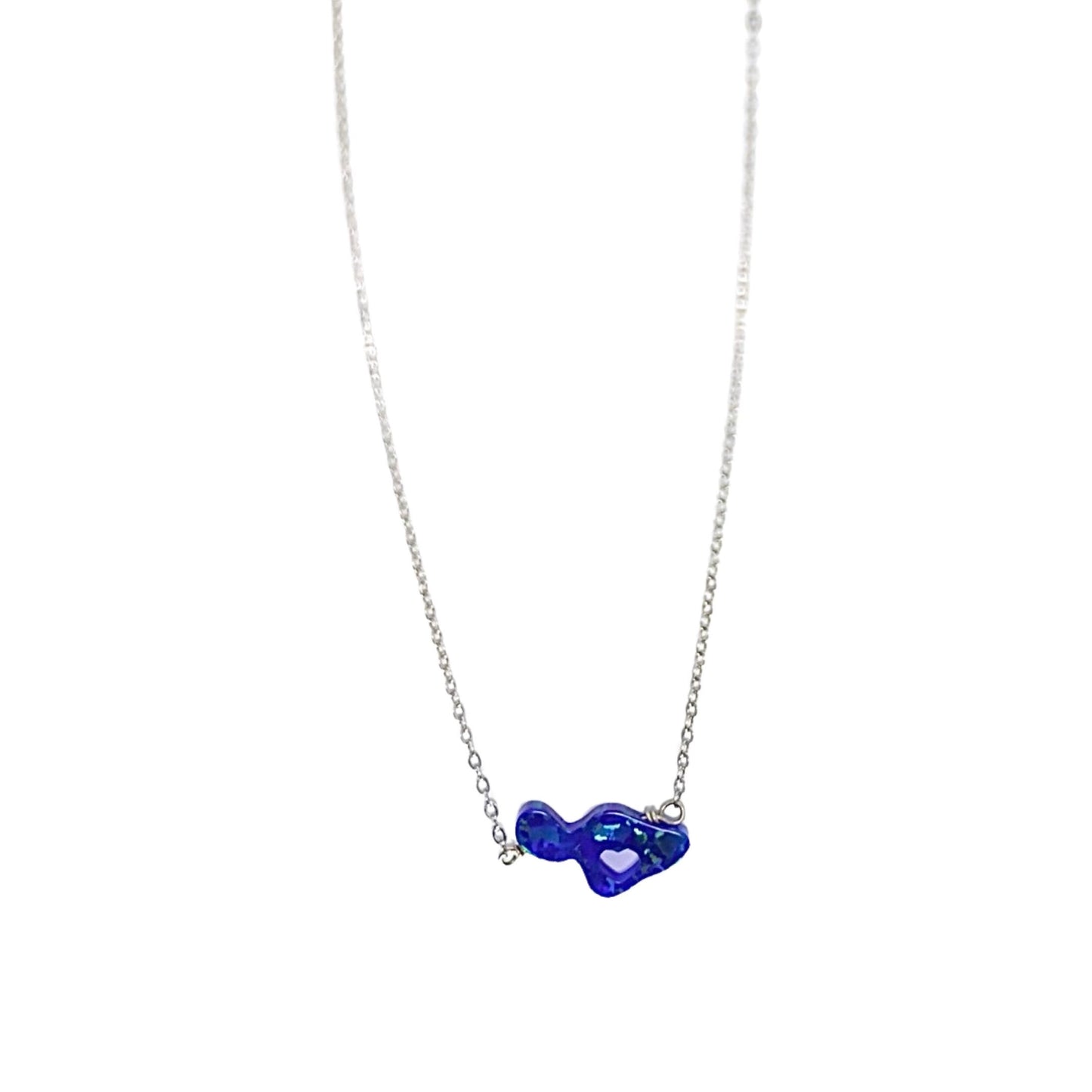 Aloha Bling "Dark Blue Opal Maui Love" Necklace