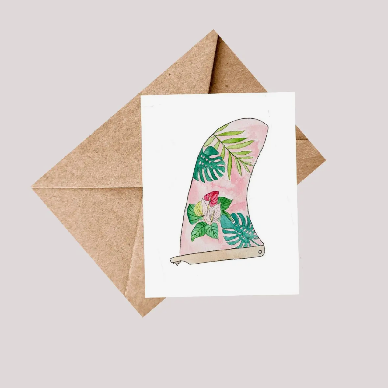 SURFBOARD FIN Greeting Card
