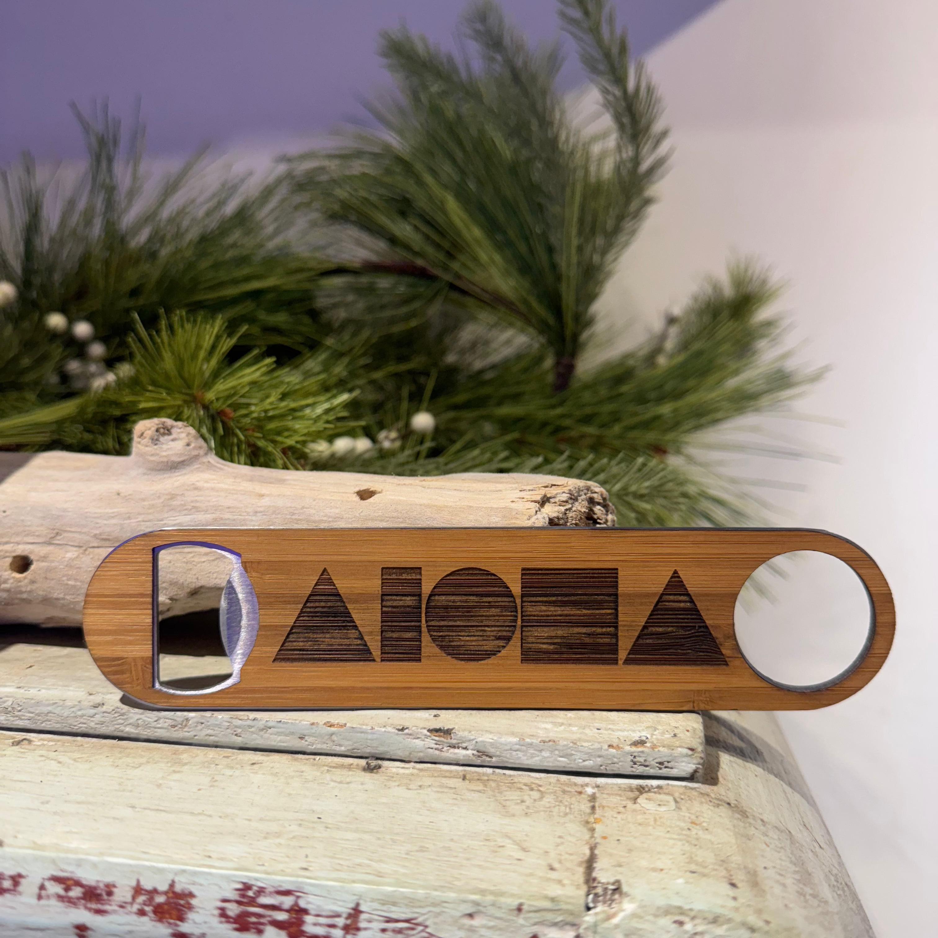 ALOHA Bamboo Large Bottle Opener