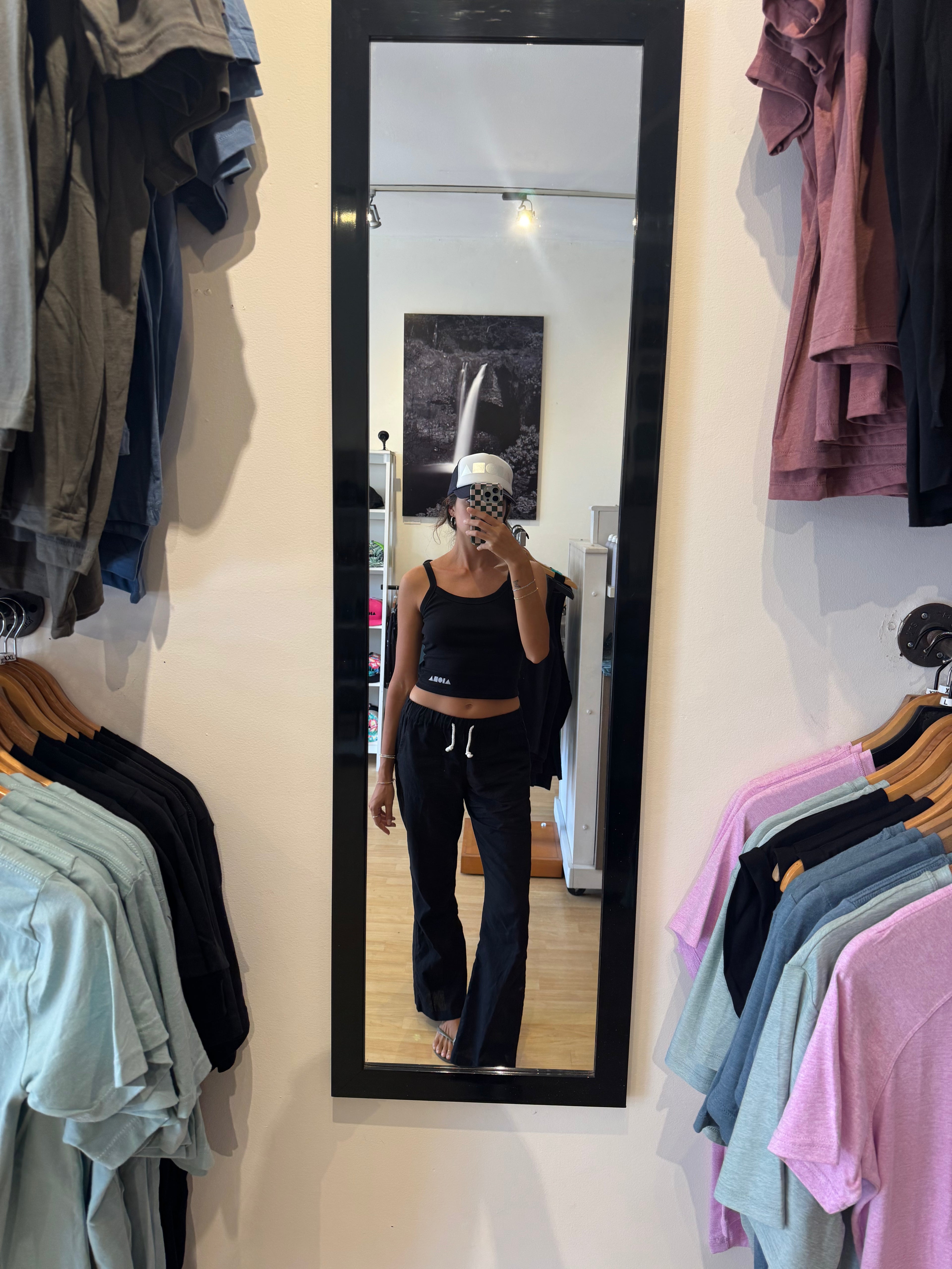 NORA Black Cotton Beach Pant