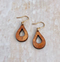 I'AO Koa Wood Gold Earrings