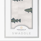 GONE FISHING Muslin Keiki Swaddle