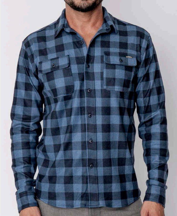 TOMSON Mens Light Weight Fleece Button Up