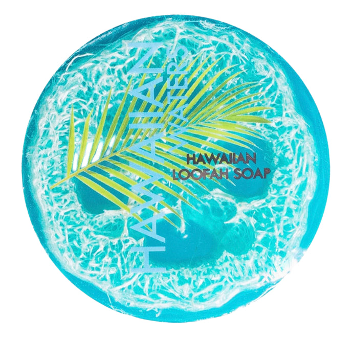 Hawaiian Waters Sea Salt & Kukui Exfoliating Loofah Soap