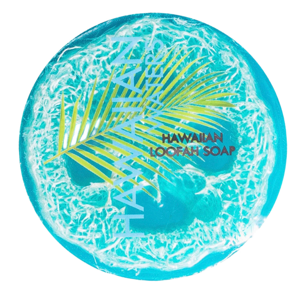 Hawaiian Waters Sea Salt & Kukui Exfoliating Loofah Soap